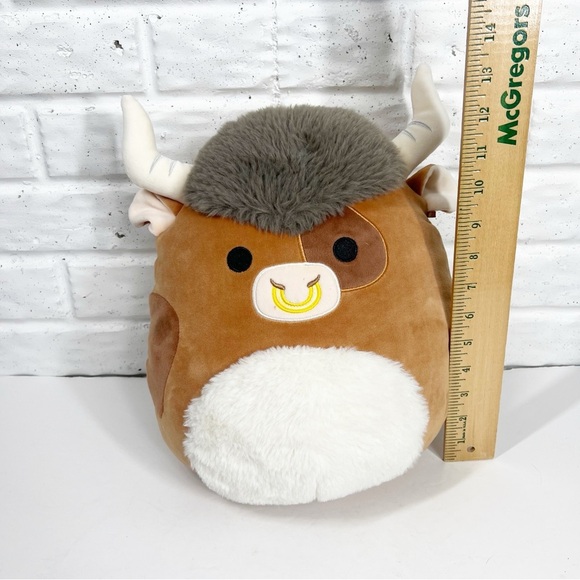 SQUISHMALLOW Shep Brown Spotted Bull Plush 12" Tall - Picture 7 of 7
